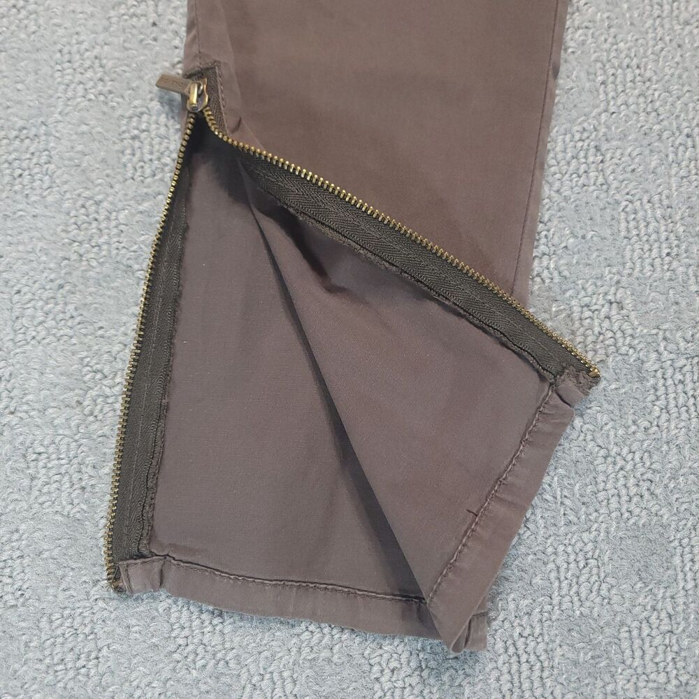Michael Kors Womens 4 (30x30) Pants Ankle Zip Low Rise Brown Stretch Trousers - Picture 5 of 13